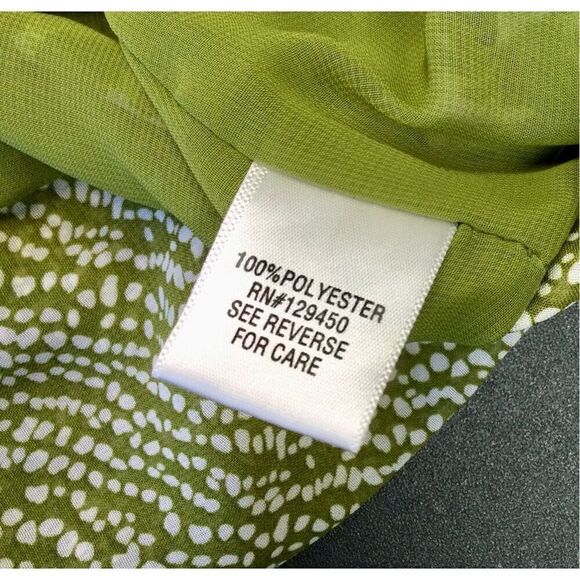 Apt. 9  Womens‎ Green Chiffon Off The Shoulder Floral Top Blouse Medium - Picture 4 of 11